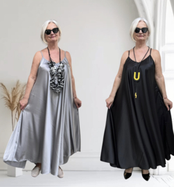 ITALIA MODA oversized satijnen look A-lijn jurk  /in meerdere kleuren