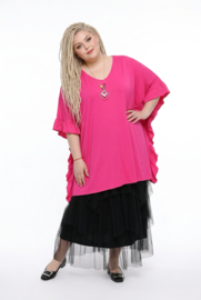 ITALIA MODA  viscose tricot tuniek met ketting /stretch/meerdere kleuren