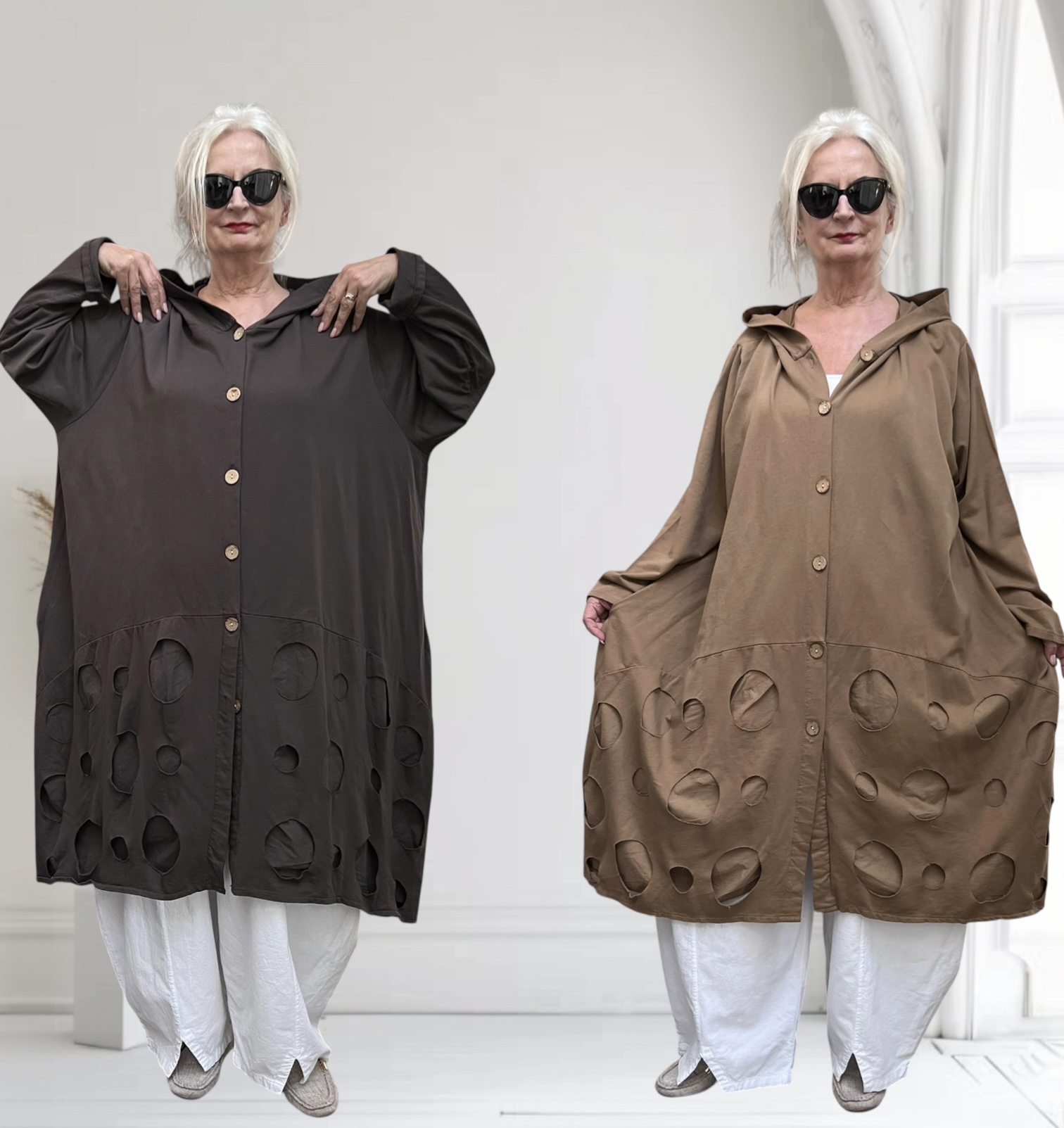 Italia MODA oversized jersey blazer/jas apart stretch /in meerdere kleuren
