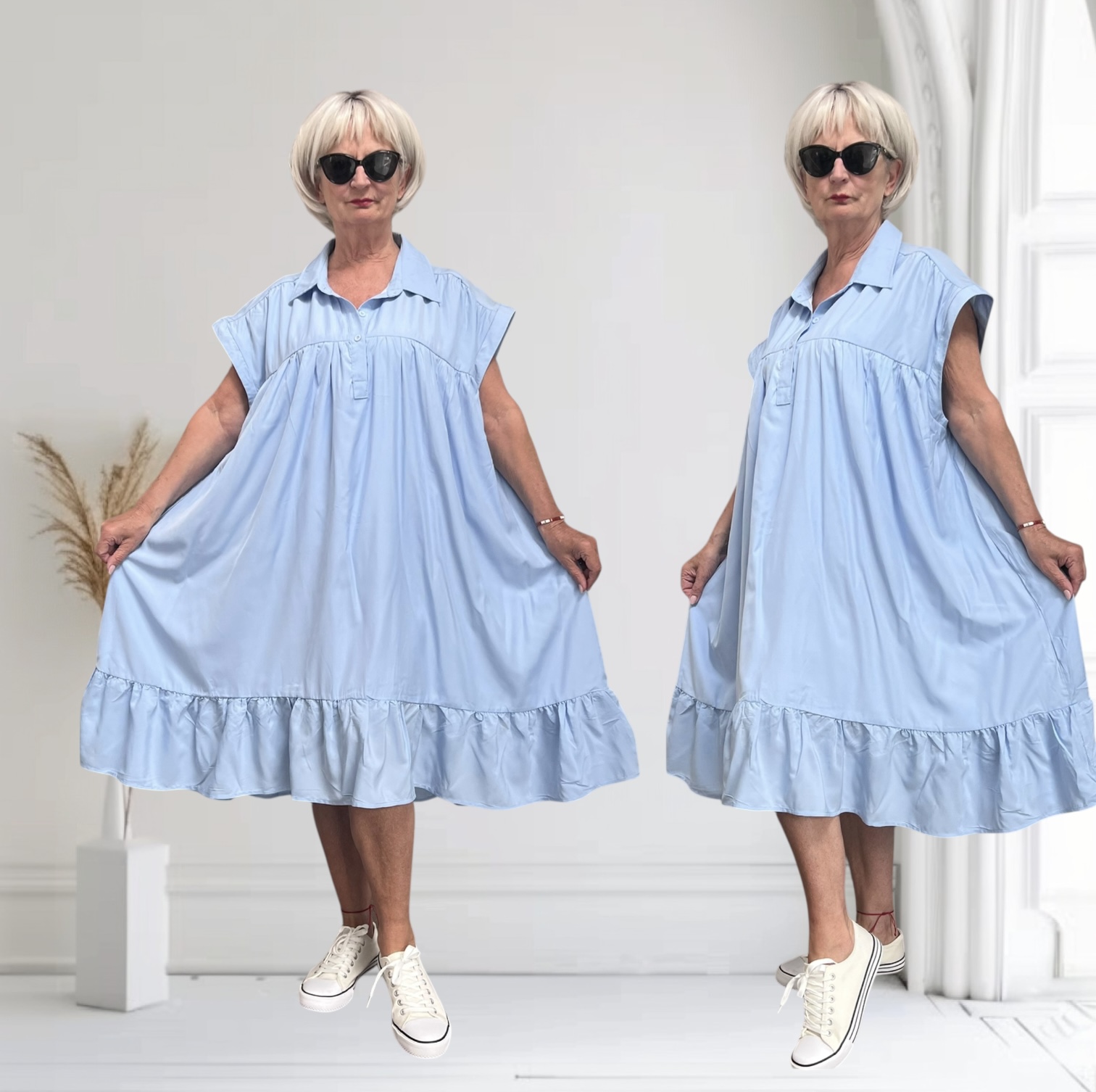 ITALIA MODA viscose mix A-lijn tuniek/jurk