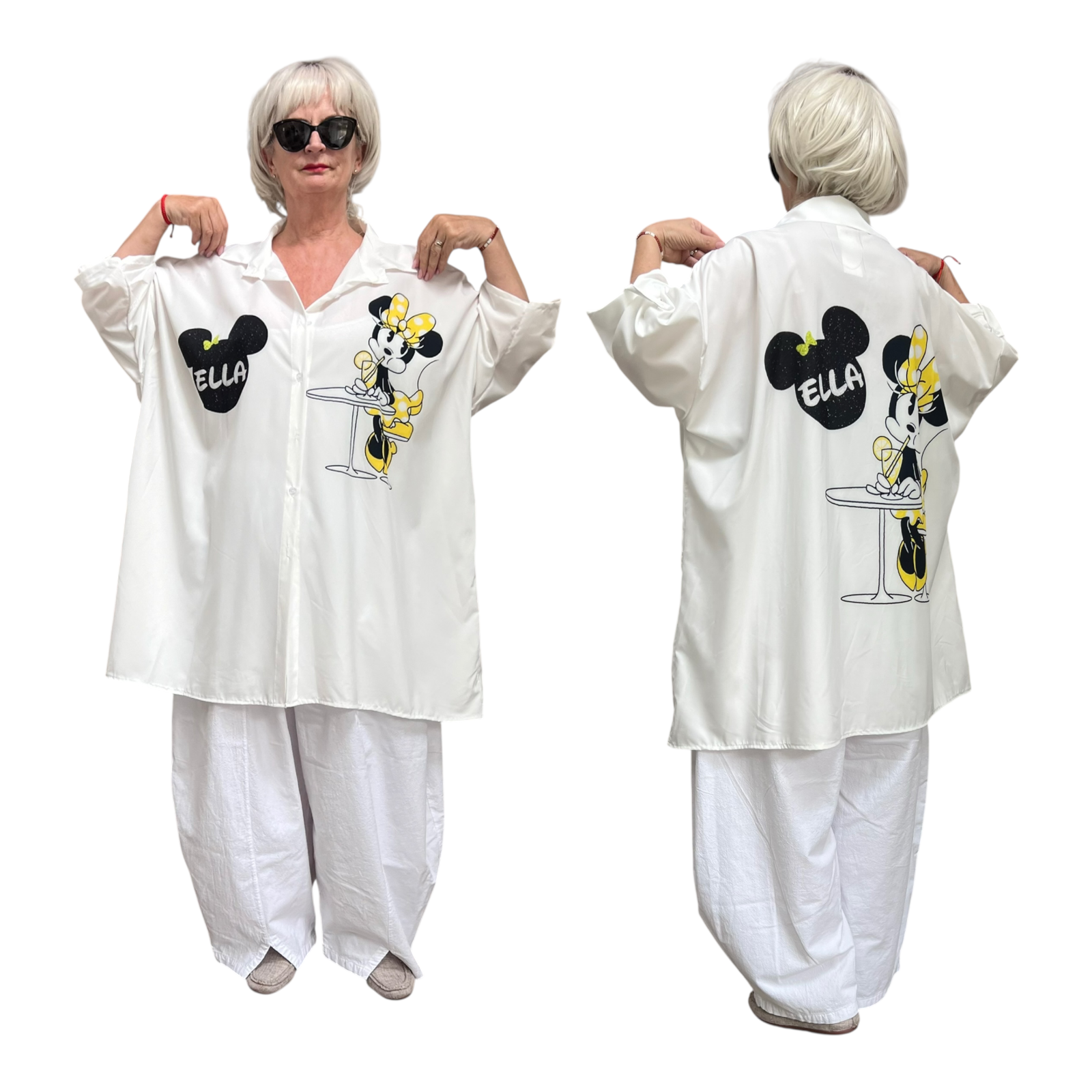 ITALIA oversized viscose blouse/hemd