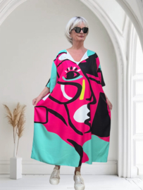 ITALIA MODA oversized visccose zomer jurk apart