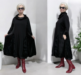Vincenzo Allocca oversized katoen ballonjurk van een mix van fluweel en tule apart