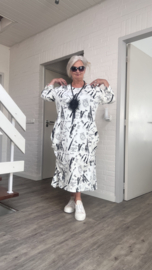 KEKOO design viscose ballon jurk/ stretch