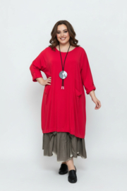 Moonshine  katoen A-lijn jurk stretch