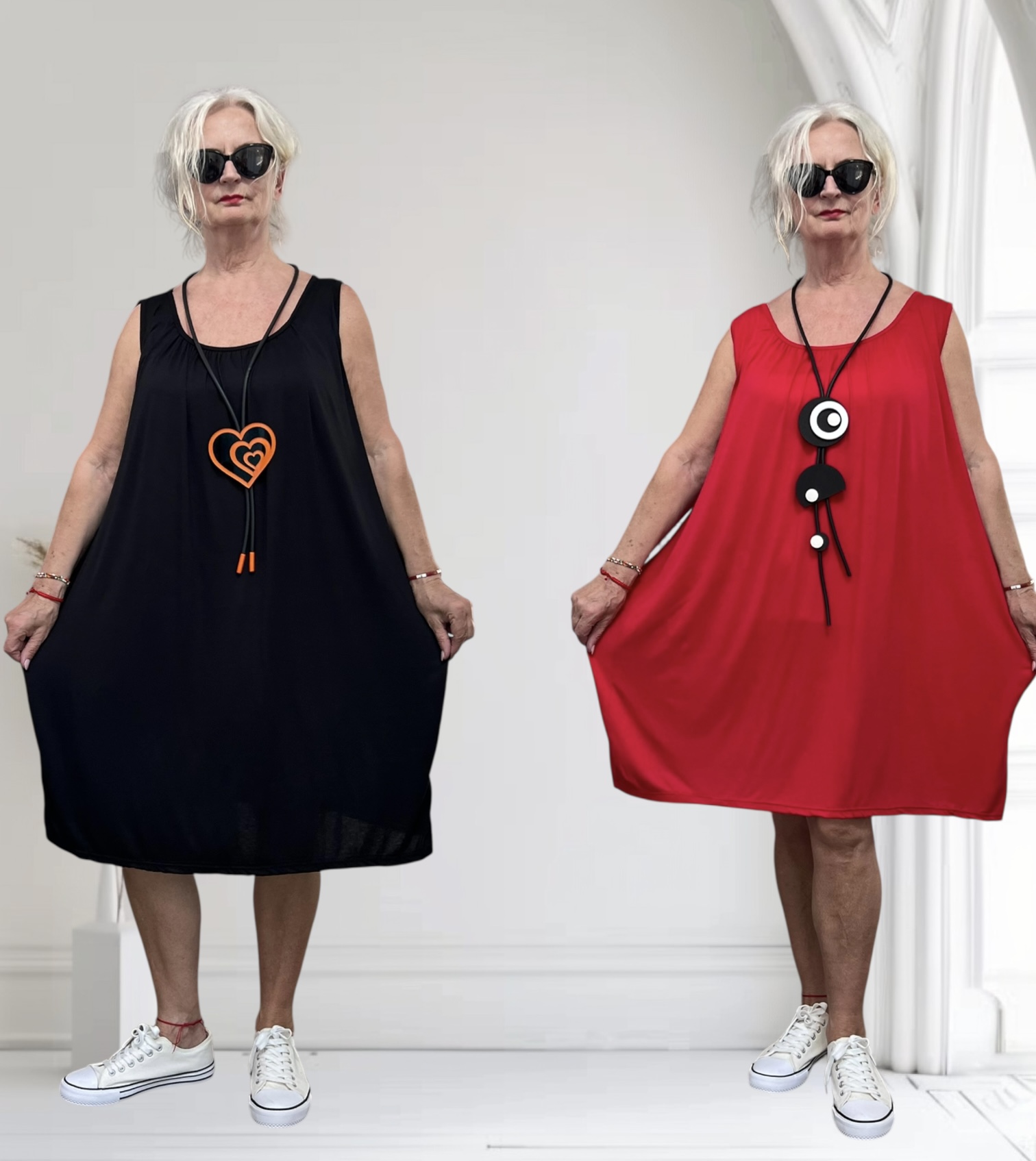 ITALIA viscose zomer jurk apart stretch/in meerdere kleuren
