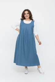 ITALIA MODA oversized tencel A-lijn jurk + katoen top