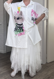 ITALIA oversized viscose blouse/hemd