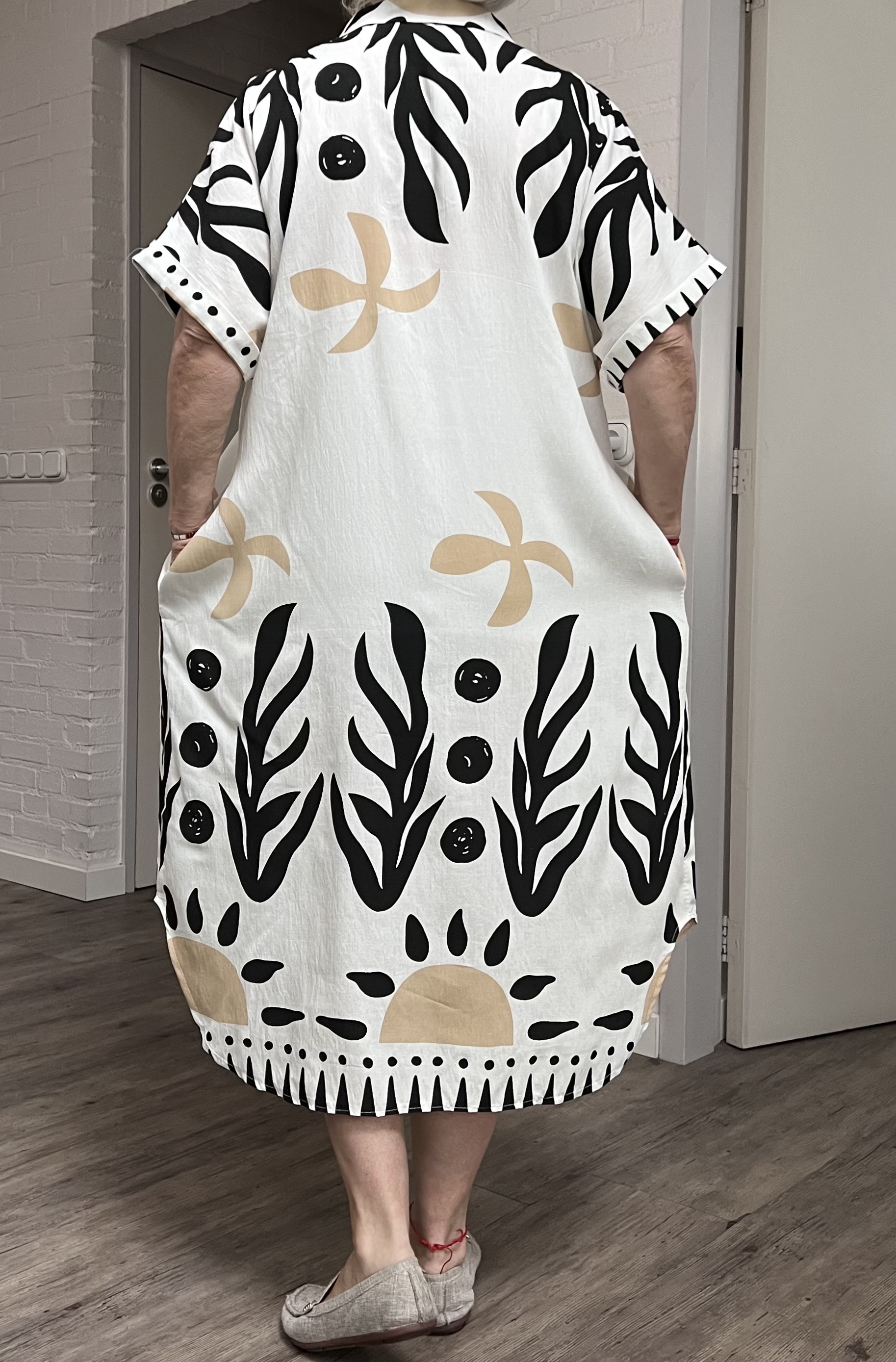 ITALIA MODA oversized visccose zomer jurk apart