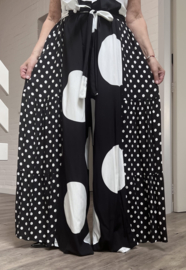 Jean Marc Philippe viscose wijde broek zwart/wit