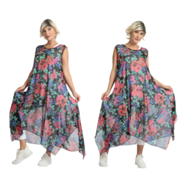 AKH oversized chique chiffon A-lijn  jurk/overjurk /tuniek apart