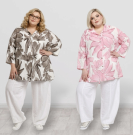 ITALIA oversized katoen zomer blouse/in meerdere kleuren
