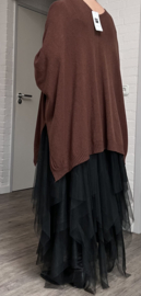 ITALIA oversized viscose mix gebreide vest/top/in meerdere kleuren