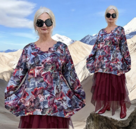 New Jersey viscose A-lijn tuniek  met met aparte decolleté stretch