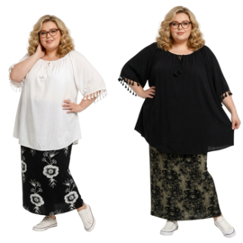 ITALIA oversized viscose zomer blouse/top/in meerdere kleuren