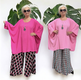 ITALIA MODA viscose tuniek/poncho met ketting /niet doorschijnend/in meerdere kleuren