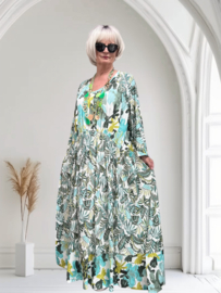 Mila Ragazza oversized A-lijn jersey boho jurk  apart (extra groot)stretch