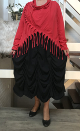 Moonshine oversized tricot omslag vest met franjes  (extra groot)/in meerdere kleuren