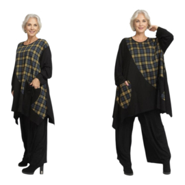 AKH  oversized  viscose tuniek/jurk zwart /stretch