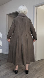 LUUKAA de modieuze kleuring oversized katoen A-lijn jurk stretch