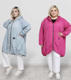 SERANO oversized  tussenjas  waterbestendig met ritssluiting en capuchon /in meerdere kleuren