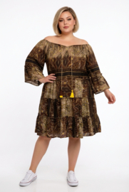 UNIDIVA polysilk A-lijn zomer jurk apart