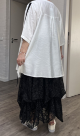 SINNE design..tencel A-lijn top/tuniek/wit/zwart