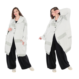 AKH oversized viscose mix jersey A-lijn blazer/vest apart stretch