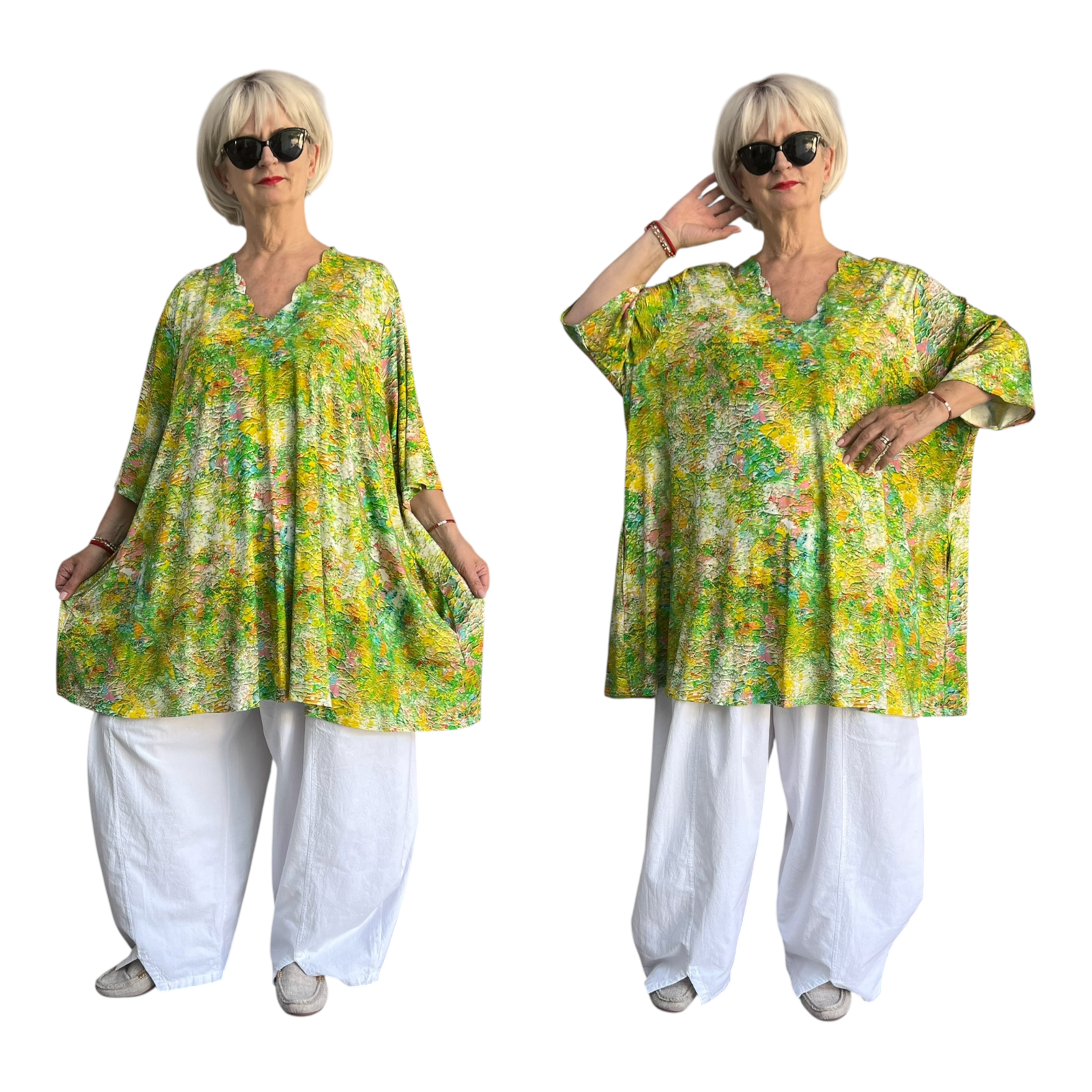 Naveed  oversized viscose jersey A-lijn jurk stretch