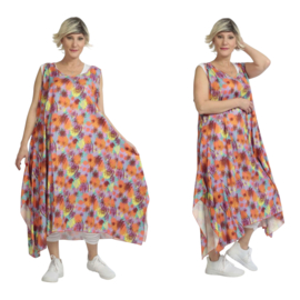 AKH oversized viscose  A-lijn  jurk/tuniek apart/niet doorschijnend