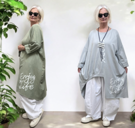ITALIA MODA oversized katoen A-lijn tuniek stretch/in meerdere kleuren