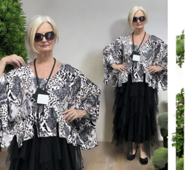 Naveed  oversized viscose jersey top/stretch