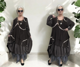 Moonshine de modieuze kleuring oversized  gebreide tuniek/top
