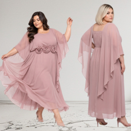ITALIA MODA oversized chiffon A-lijn met bloemen/ apart/in meerdere kleuren