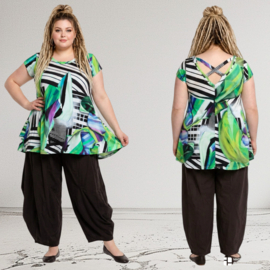 Ophilia viscose A-lijn top stretch/stretch