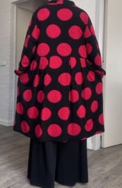 New Jersey  viscose A-lijn vest/blazer met zakken stretch