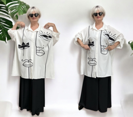 ITALIA oversized viscose blouse/hemd