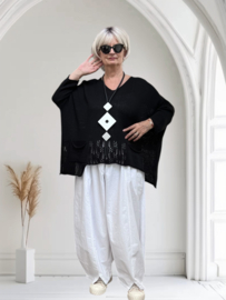 Moonshine oversized katoen  gebreide top stretch/in meerdere kleuren
