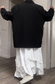 ITALIA  oversized blazer/jas apart zwart/gevoerd