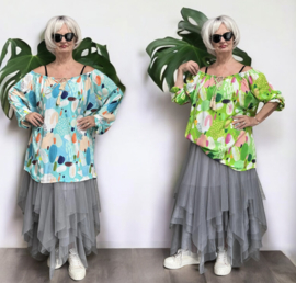 ITALIA oversized viscose spaanse blouse /in meerdere kleuren