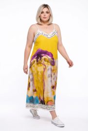 ITALIA Moda oversized viscose /zijde A-lijn zomer jurk