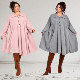 ITALIA  viscose winter jersey mix A-lijn jurk apart/stretch /in meerdere kleuren