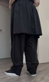 Vincenzo Allocca katoen harem broek/rok apart stretch zwart