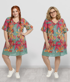 One Summer  katoen A-lijn jurk met kant