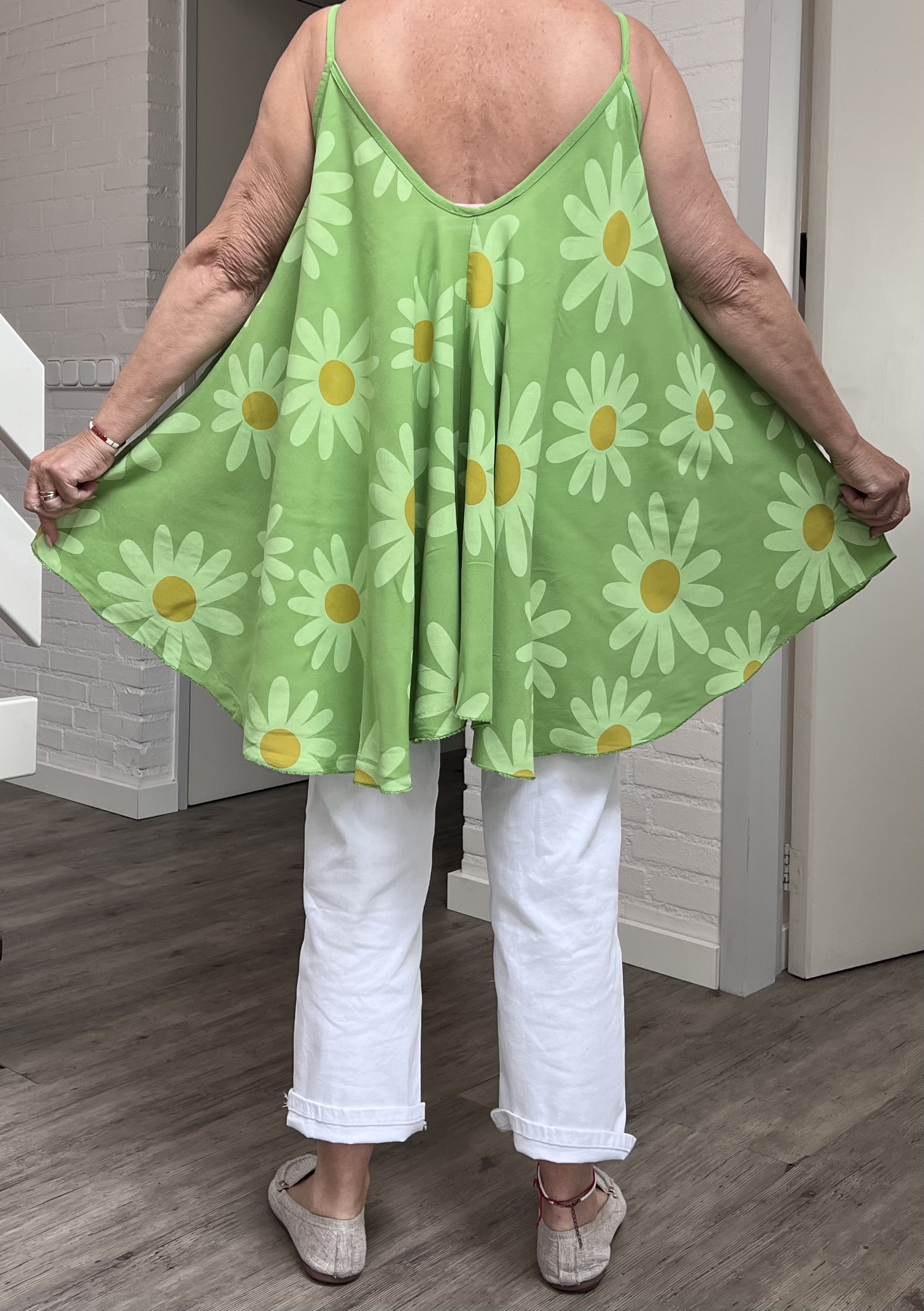 ITALIA oversized viscose A-lijn zomer top/in meerdere kleuren