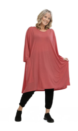 AKH oversized viscose mix  A-lijn tuniek apart stretch