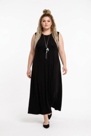 Ophilia viscose A-lijn jurk/ stretch/zwart