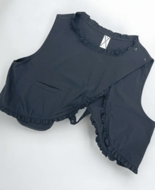 H-4 style A-lijn jurk + vest /zwart /apart
