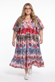 UNIDIVA viscose/zijde A-lijn zomer jurk apart