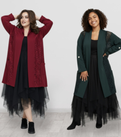 ITALIA MODA  oversized jersey  KANTEN vest  stretch/in meerdere kleuren